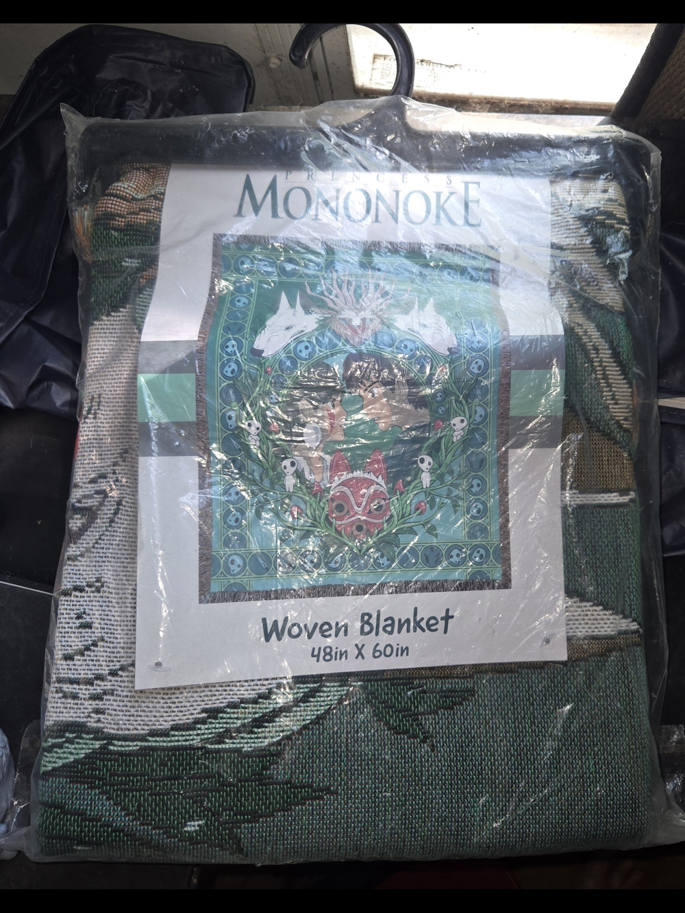 Studio Ghibli Mononoke Woven Throw Blanket, New In Pack